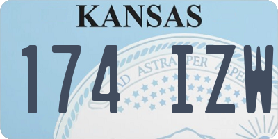 KS license plate 174IZW