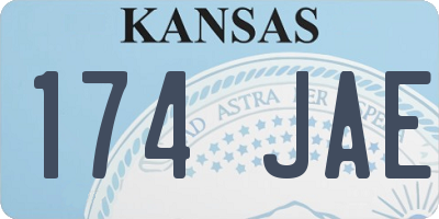 KS license plate 174JAE