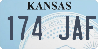 KS license plate 174JAF
