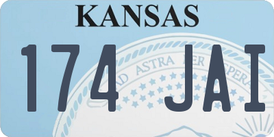 KS license plate 174JAI