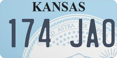 KS license plate 174JAO
