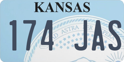 KS license plate 174JAS