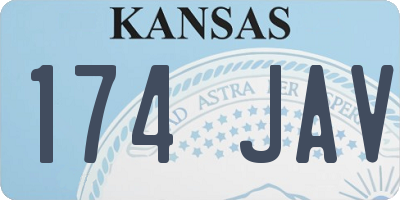 KS license plate 174JAV