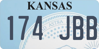 KS license plate 174JBB