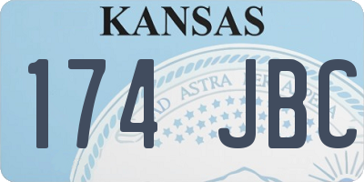 KS license plate 174JBC