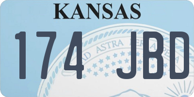 KS license plate 174JBD