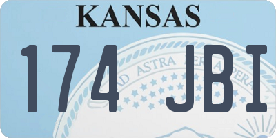 KS license plate 174JBI