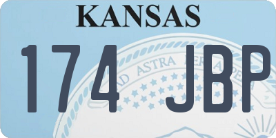 KS license plate 174JBP