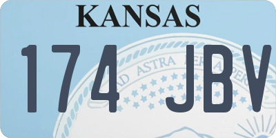 KS license plate 174JBV