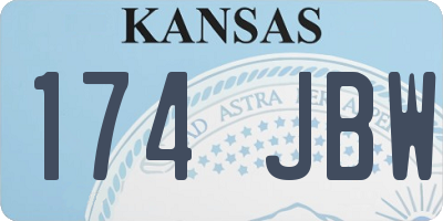 KS license plate 174JBW