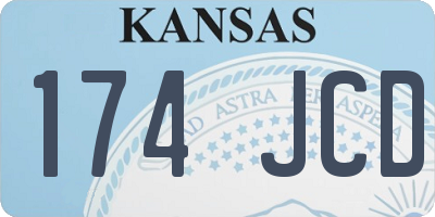 KS license plate 174JCD