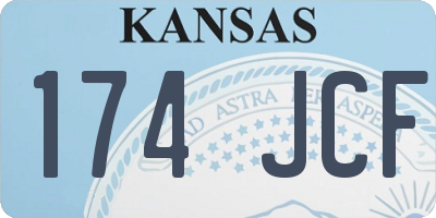 KS license plate 174JCF