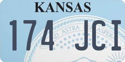 KS license plate 174JCI