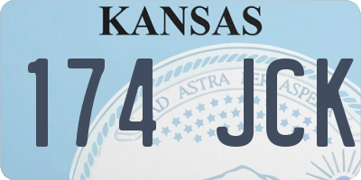 KS license plate 174JCK