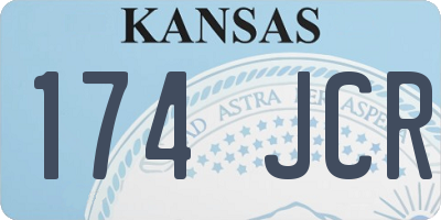 KS license plate 174JCR