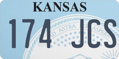 KS license plate 174JCS