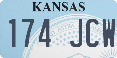 KS license plate 174JCW