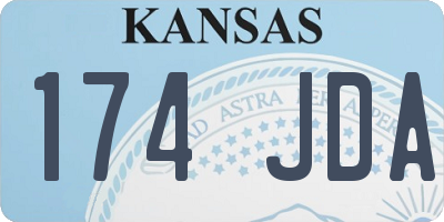 KS license plate 174JDA