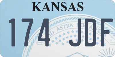 KS license plate 174JDF