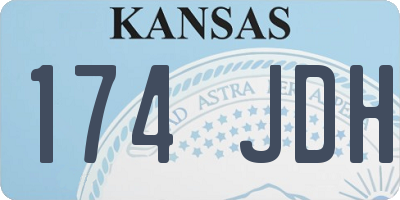 KS license plate 174JDH