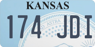 KS license plate 174JDI