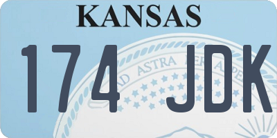 KS license plate 174JDK