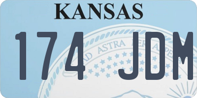 KS license plate 174JDM