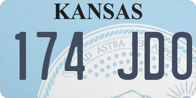 KS license plate 174JDO