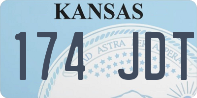 KS license plate 174JDT