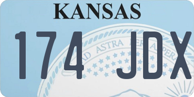 KS license plate 174JDX