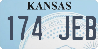 KS license plate 174JEB