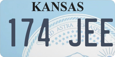 KS license plate 174JEE