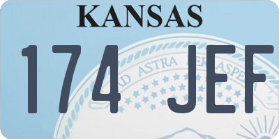 KS license plate 174JEF