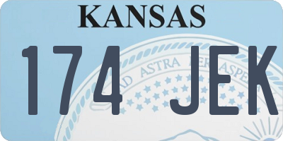 KS license plate 174JEK