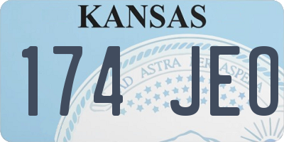 KS license plate 174JEO