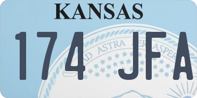 KS license plate 174JFA