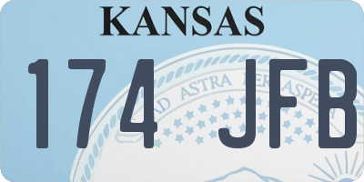 KS license plate 174JFB