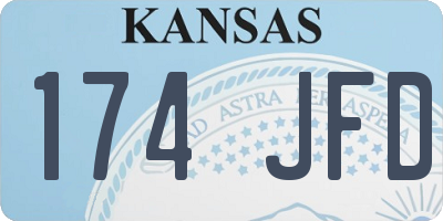 KS license plate 174JFD