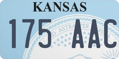 KS license plate 175AAC