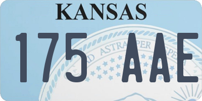 KS license plate 175AAE