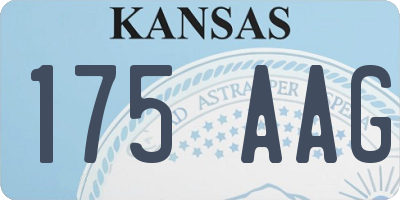 KS license plate 175AAG