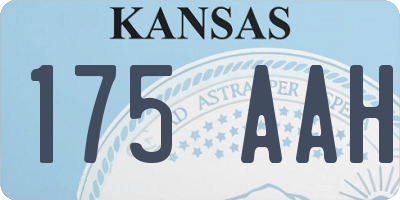 KS license plate 175AAH