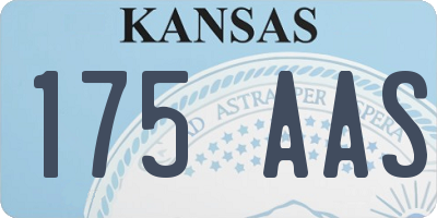 KS license plate 175AAS