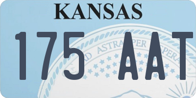 KS license plate 175AAT