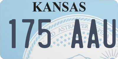 KS license plate 175AAU