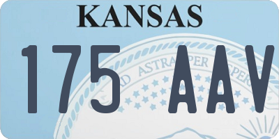 KS license plate 175AAV