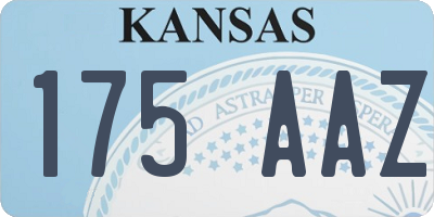 KS license plate 175AAZ