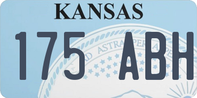 KS license plate 175ABH