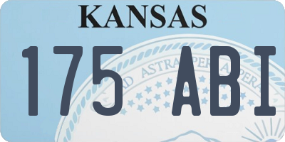 KS license plate 175ABI