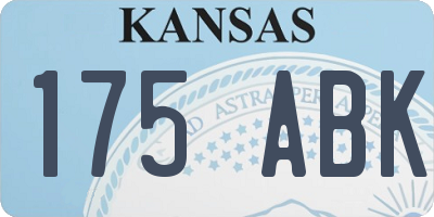 KS license plate 175ABK